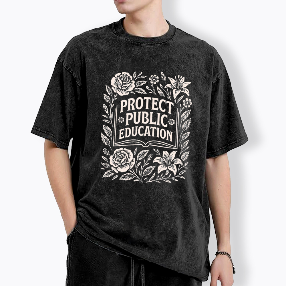 Protect Public Education Washed T-Shirt