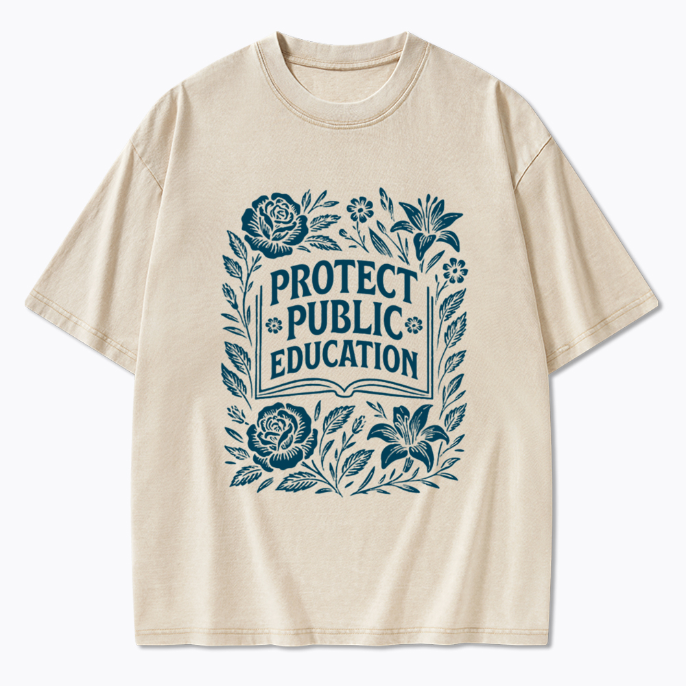Protect Public Education Washed T-Shirt