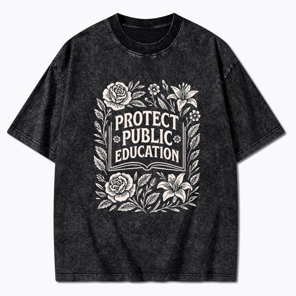 Protect Public Education Washed T-Shirt
