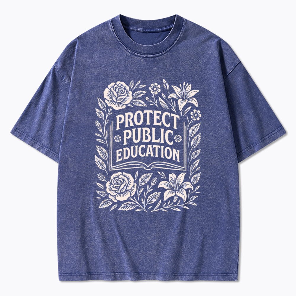 Protect Public Education Washed T-Shirt