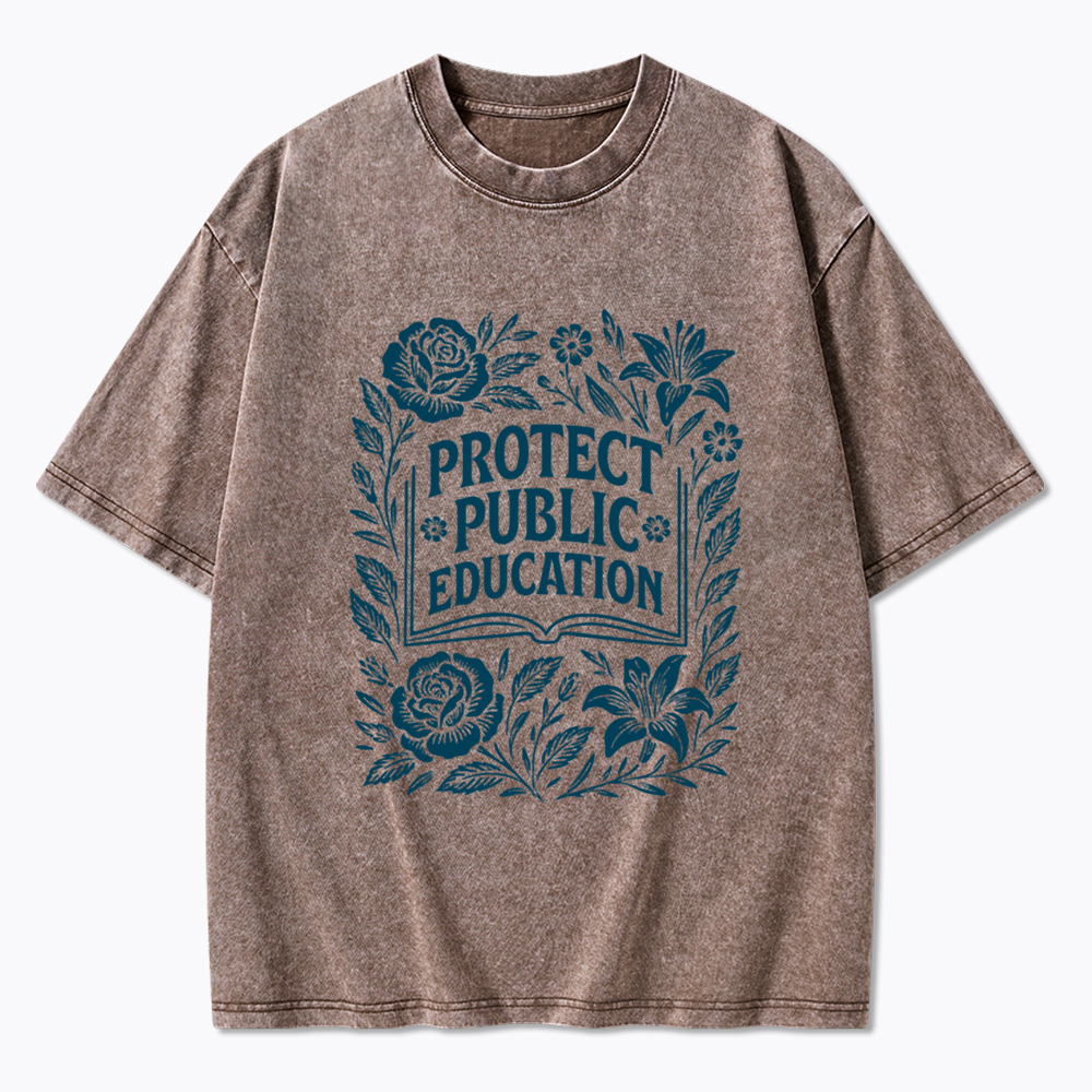 Protect Public Education Washed T-Shirt