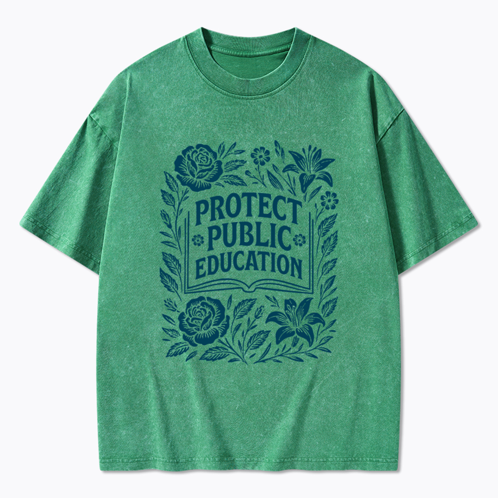 Protect Public Education Washed T-Shirt