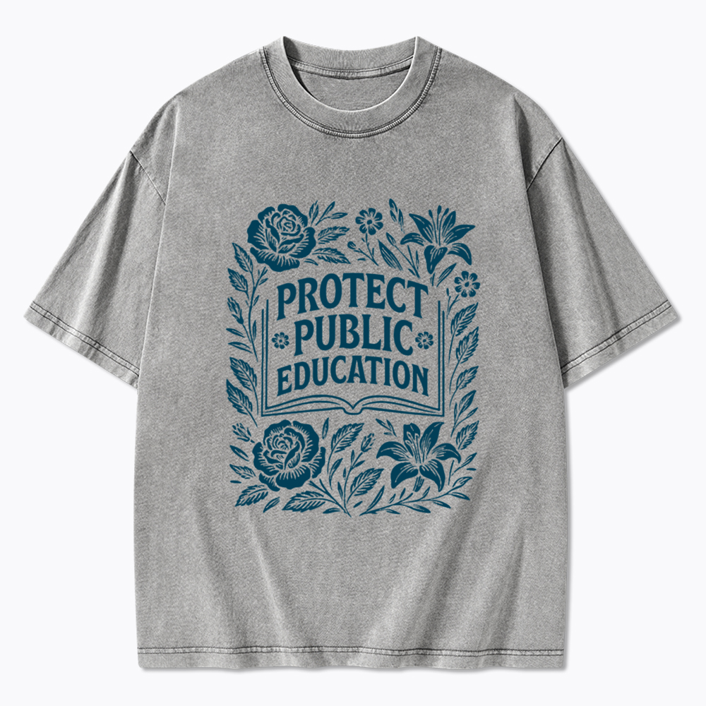 Protect Public Education Washed T-Shirt