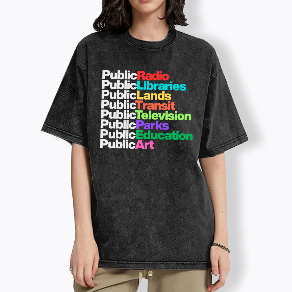Public Libraries Washed T-Shirt