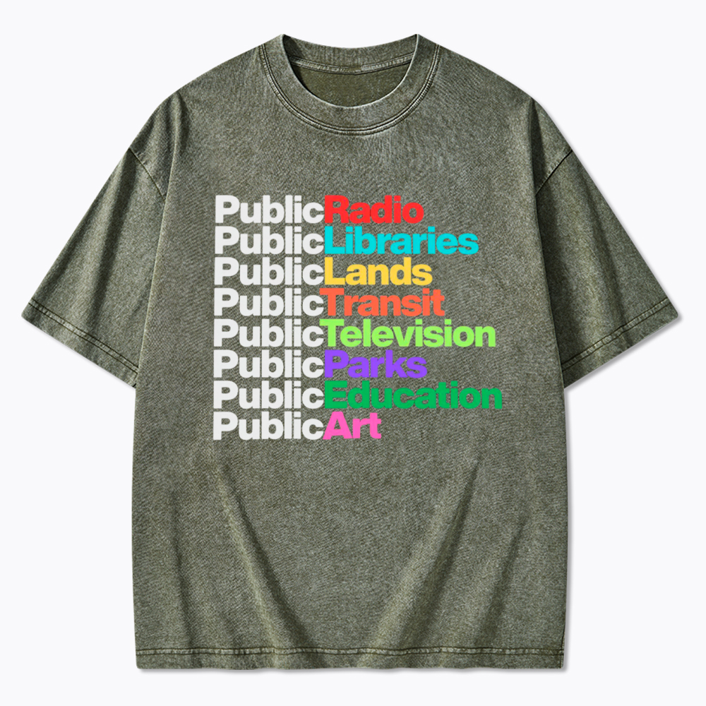Public Libraries Washed T-Shirt