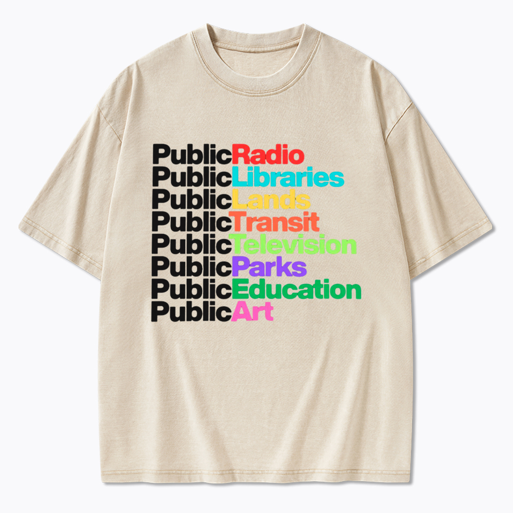 Public Libraries Washed T-Shirt