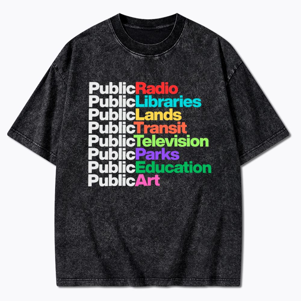 Public Libraries Washed T-Shirt