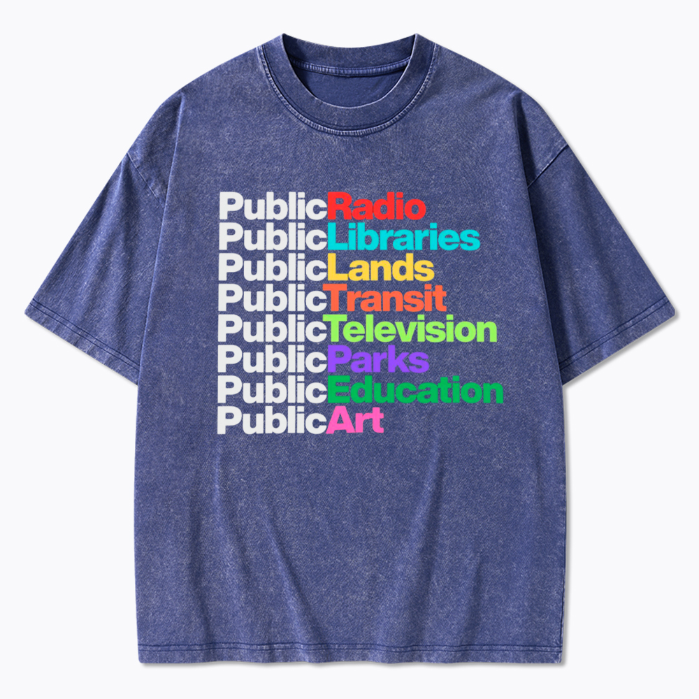 Public Libraries Washed T-Shirt
