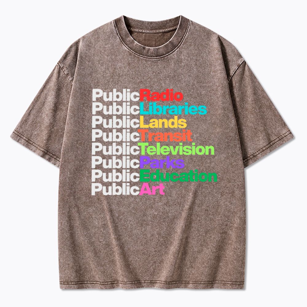 Public Libraries Washed T-Shirt