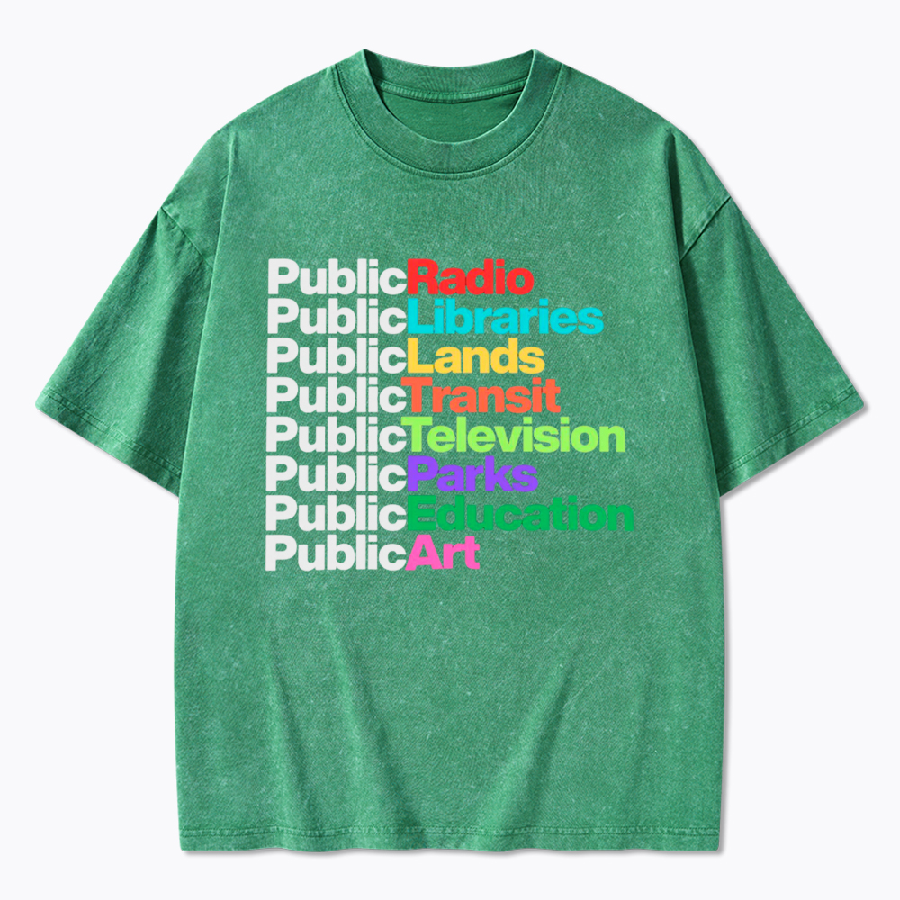 Public Libraries Washed T-Shirt