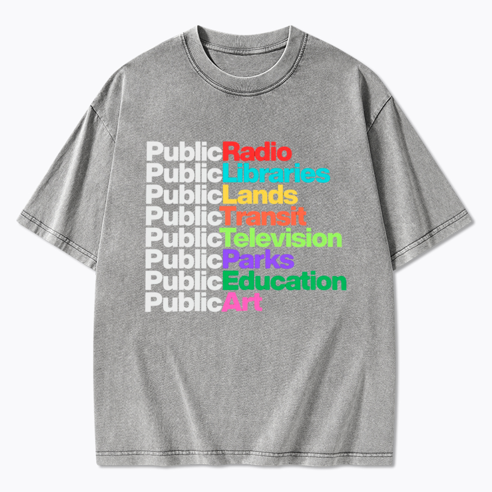 Public Libraries Washed T-Shirt