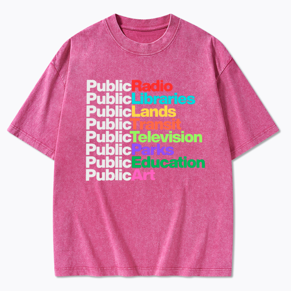 Public Libraries Washed T-Shirt