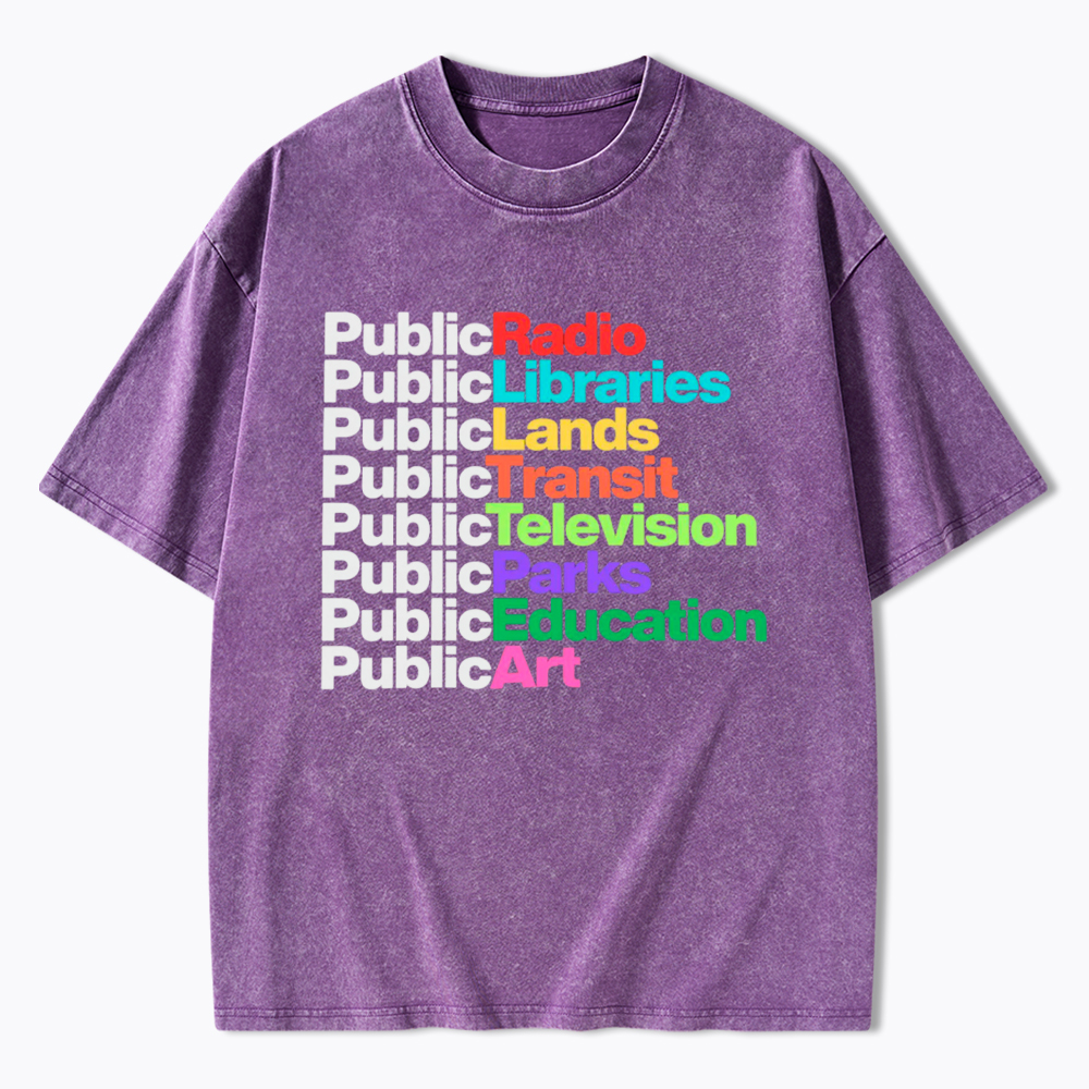Public Libraries Washed T-Shirt