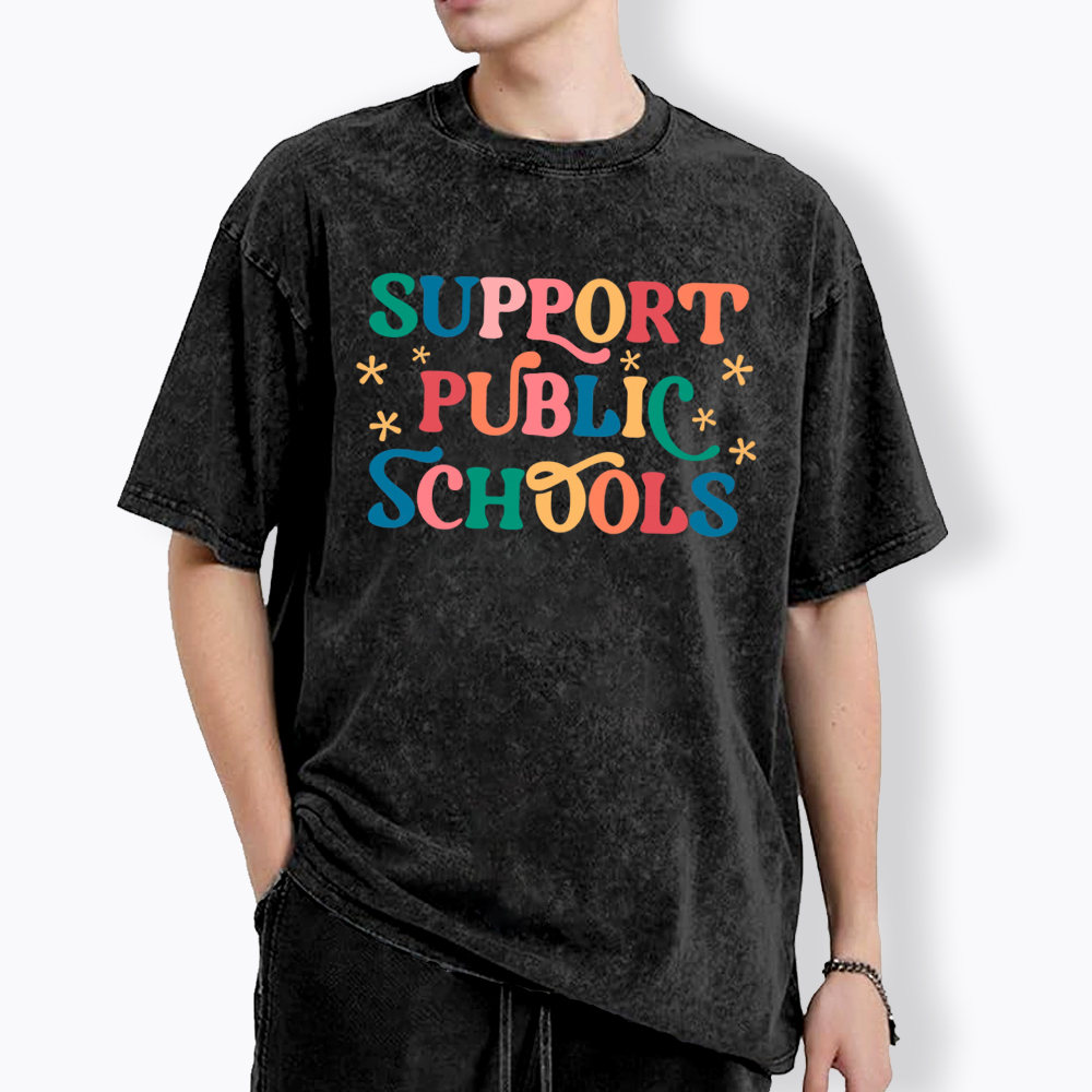 Support Public School Washed T-Shirt