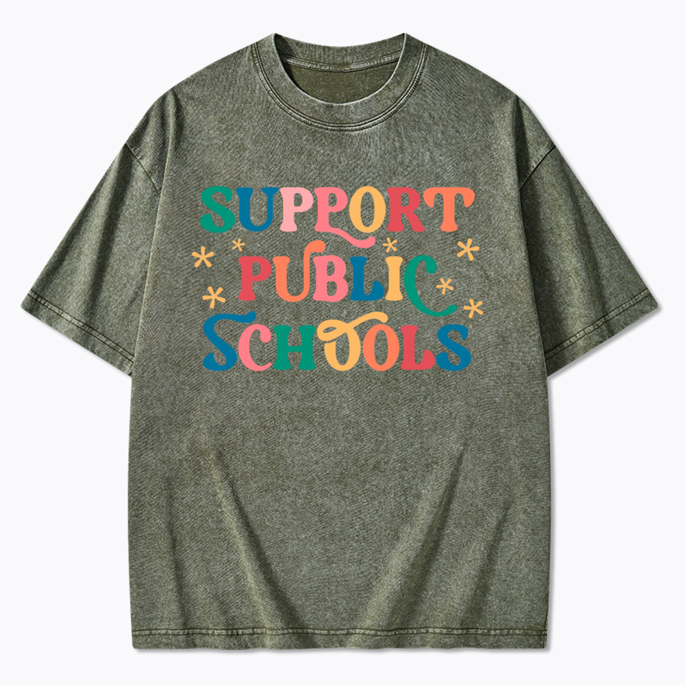 Support Public School Washed T-Shirt