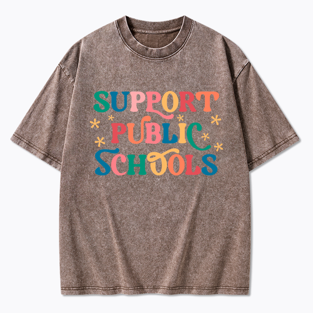 Support Public School Washed T-Shirt
