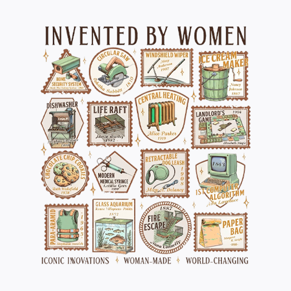 Invented By Women Feminist Washed T-Shirt