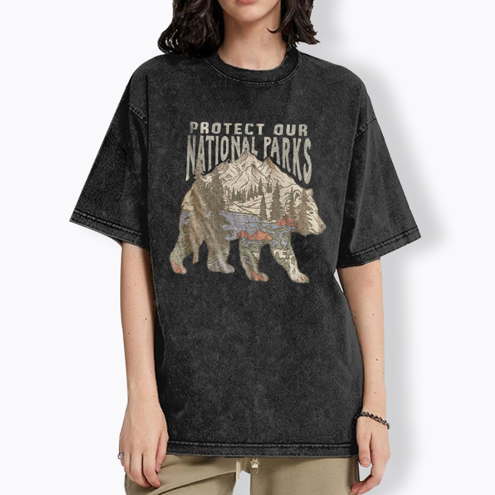 National Parks Bear Washed T-Shirt