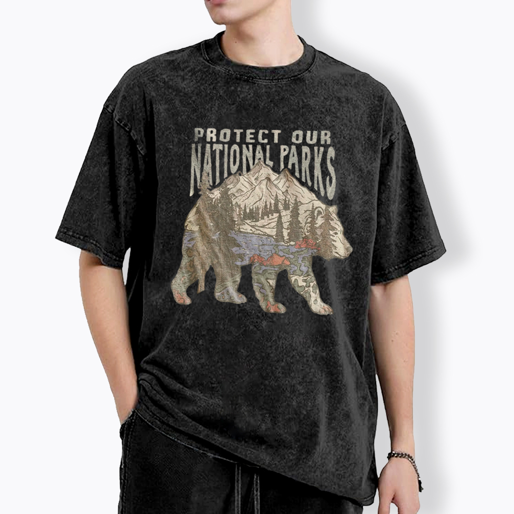 National Parks Bear Washed T-Shirt