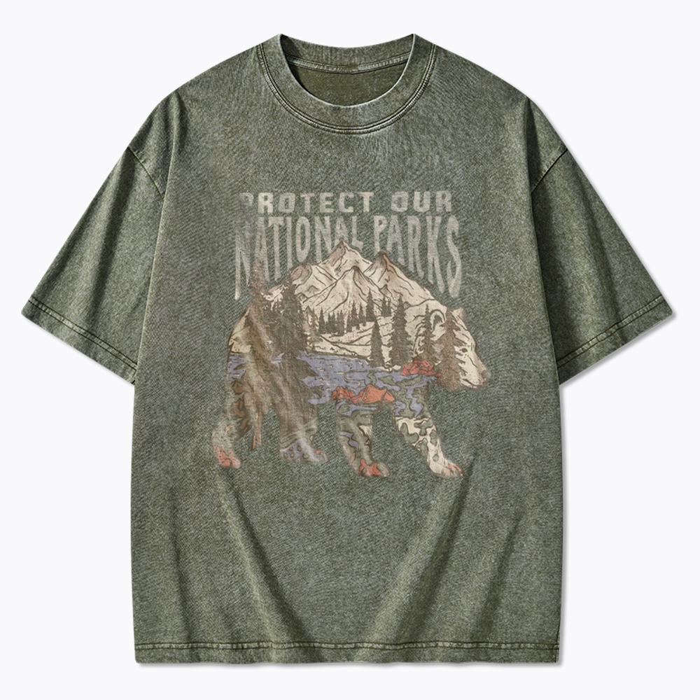 National Parks Bear Washed T-Shirt