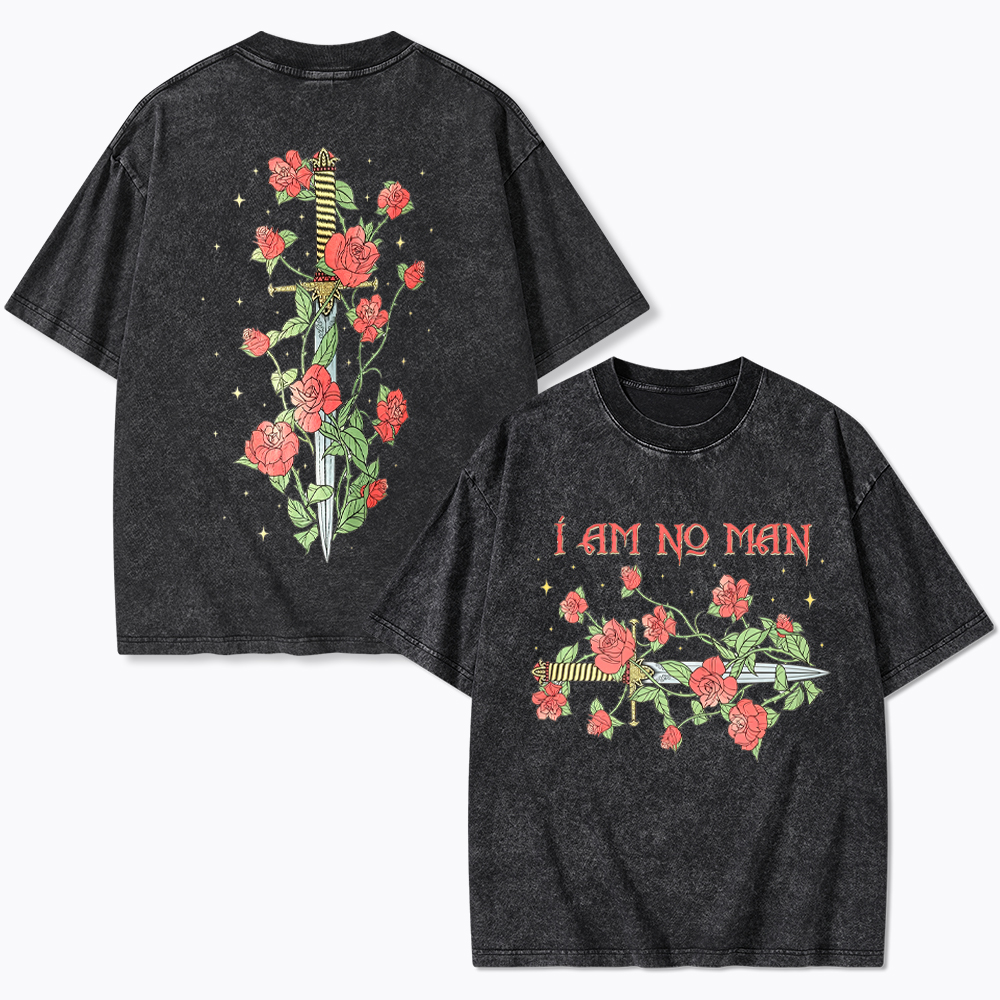 I Am No Man Fantasy Reader Washed T-Shirt