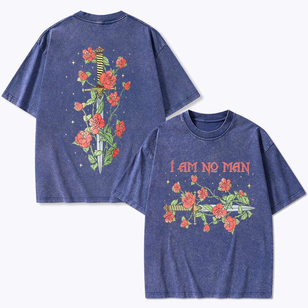 I Am No Man Fantasy Reader Washed T-Shirt