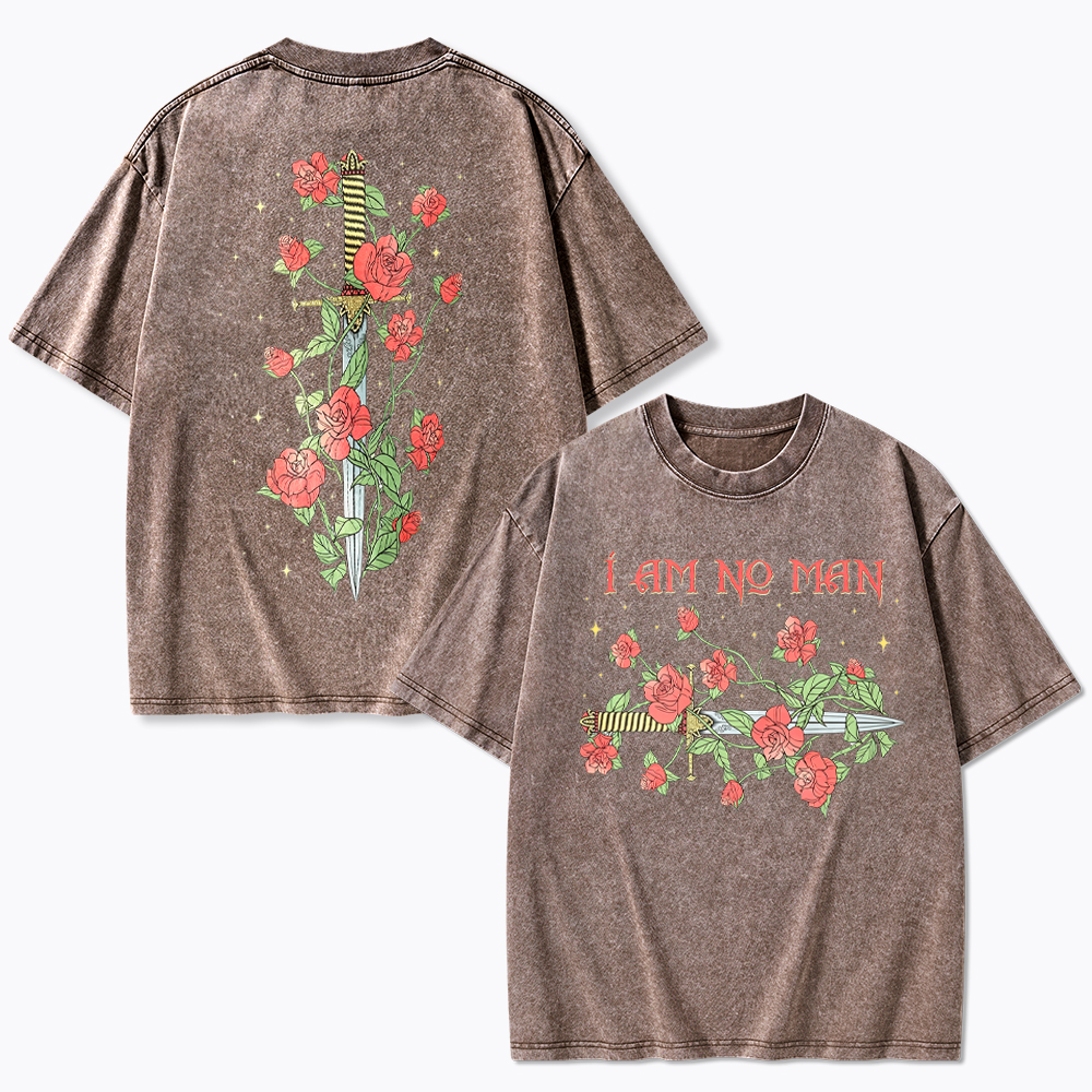 I Am No Man Fantasy Reader Washed T-Shirt