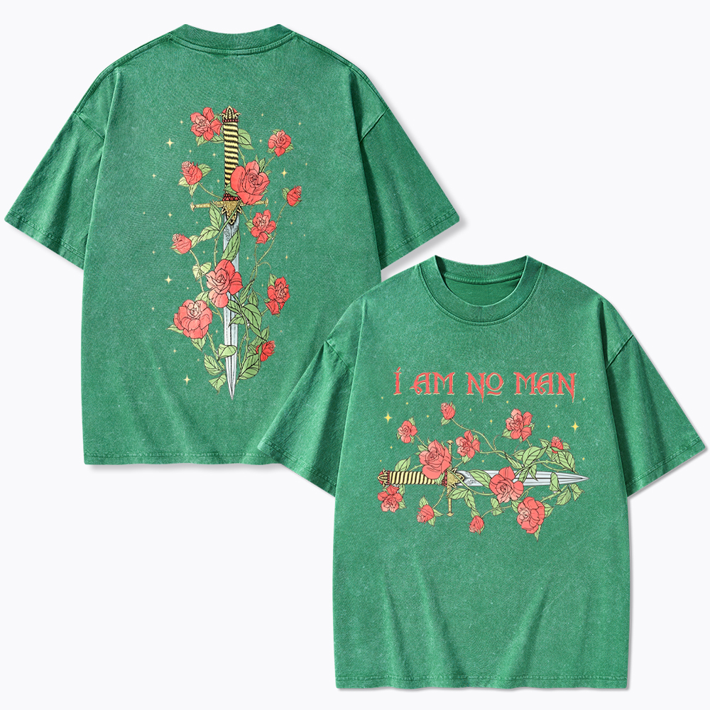 I Am No Man Fantasy Reader Washed T-Shirt