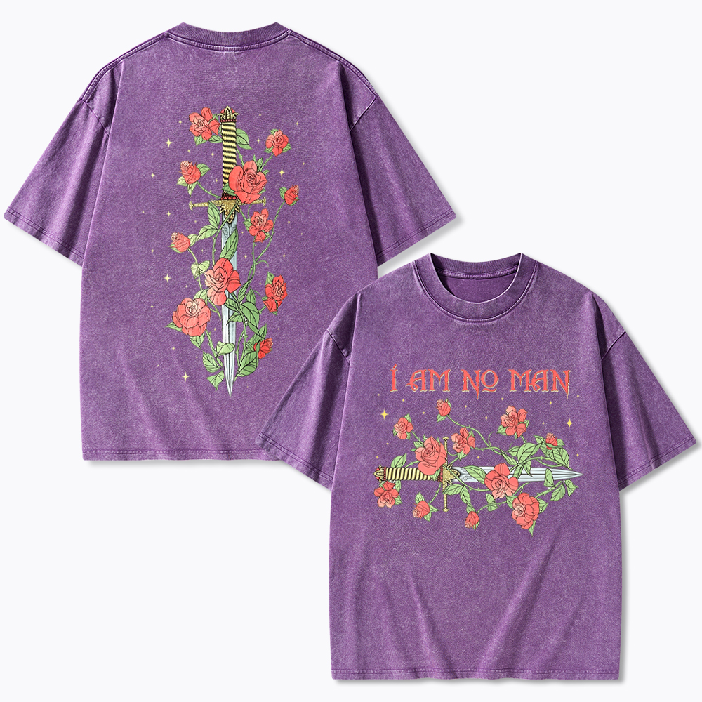 I Am No Man Fantasy Reader Washed T-Shirt