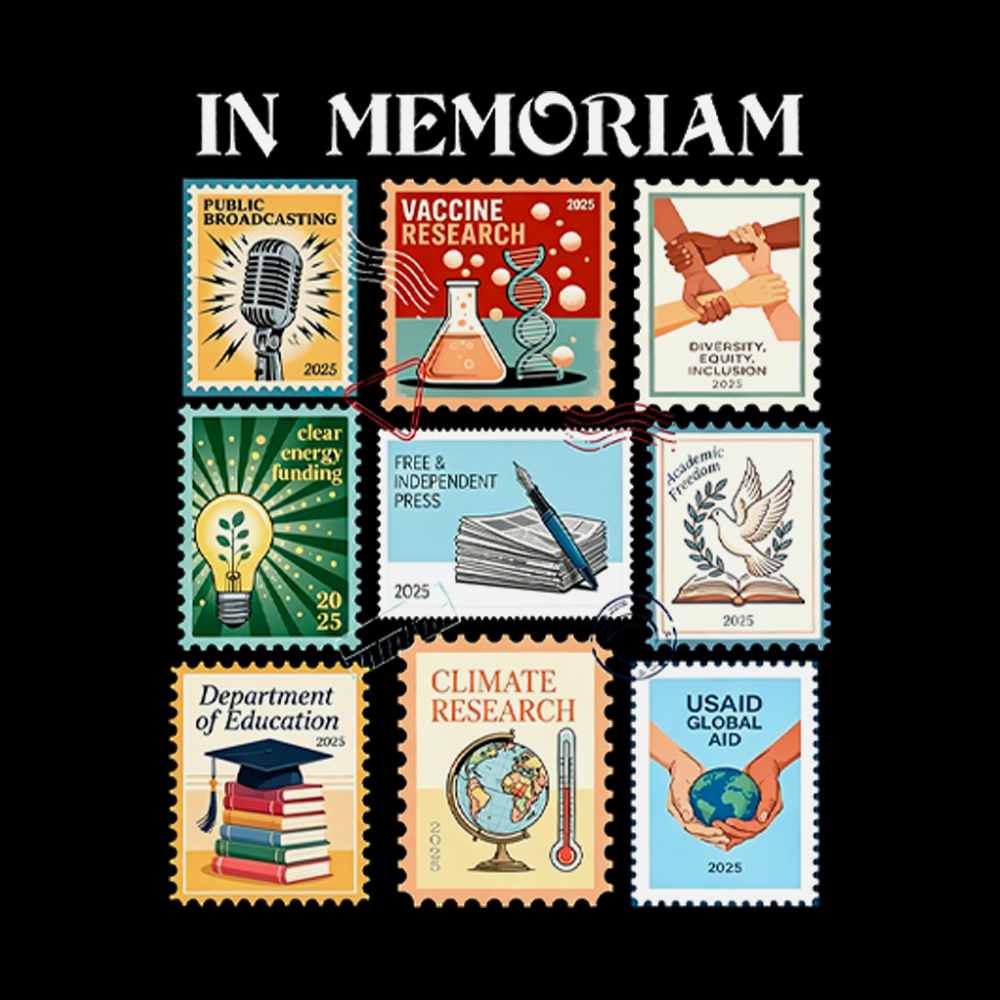 In Memoriam Stamps Washed T-Shirt