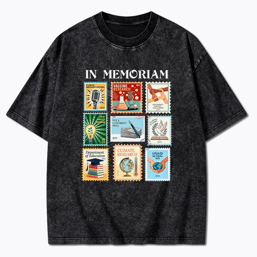 In Memoriam Stamps Washed T-Shirt