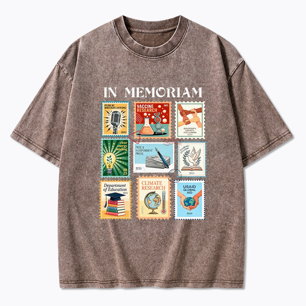 In Memoriam Stamps Washed T-Shirt