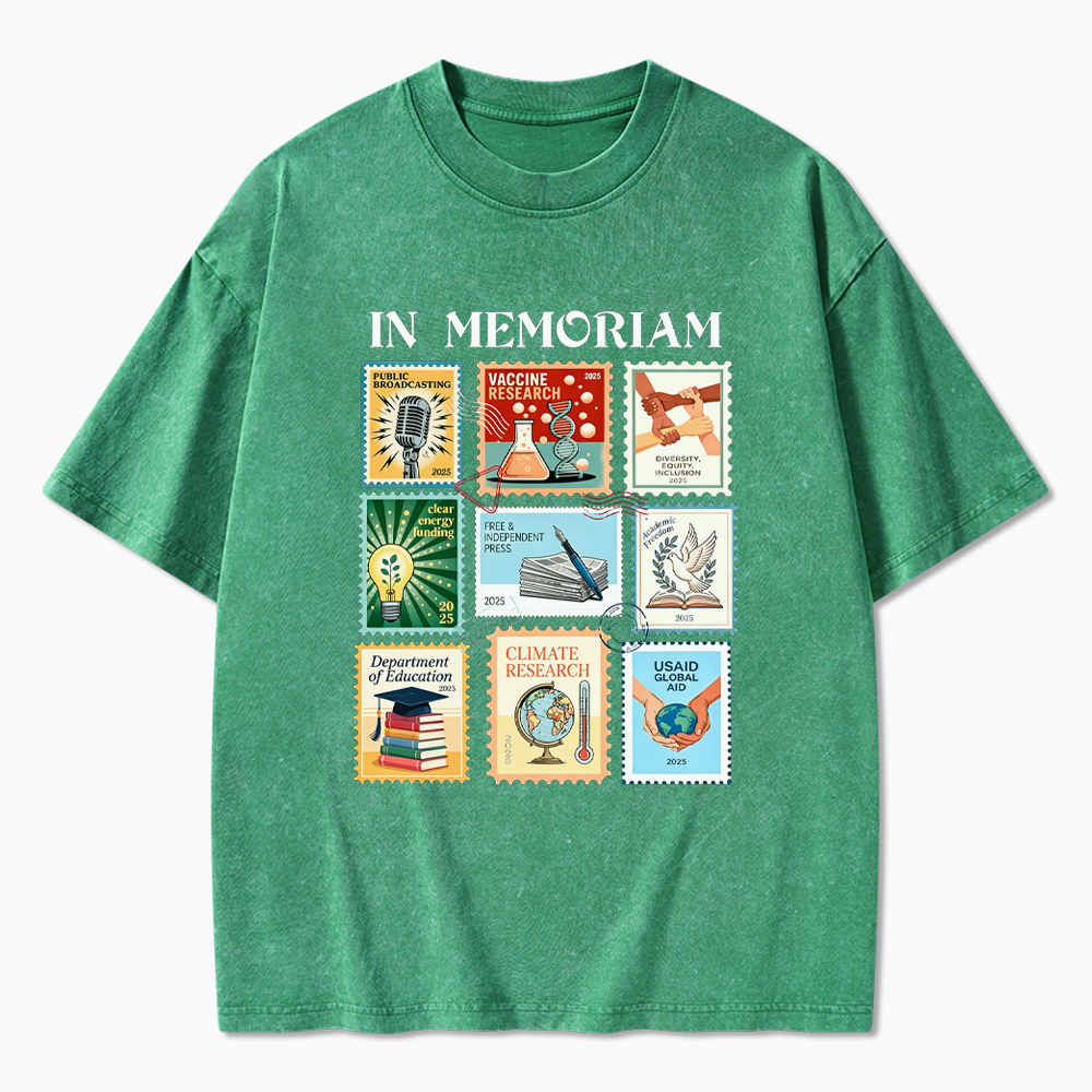 In Memoriam Stamps Washed T-Shirt