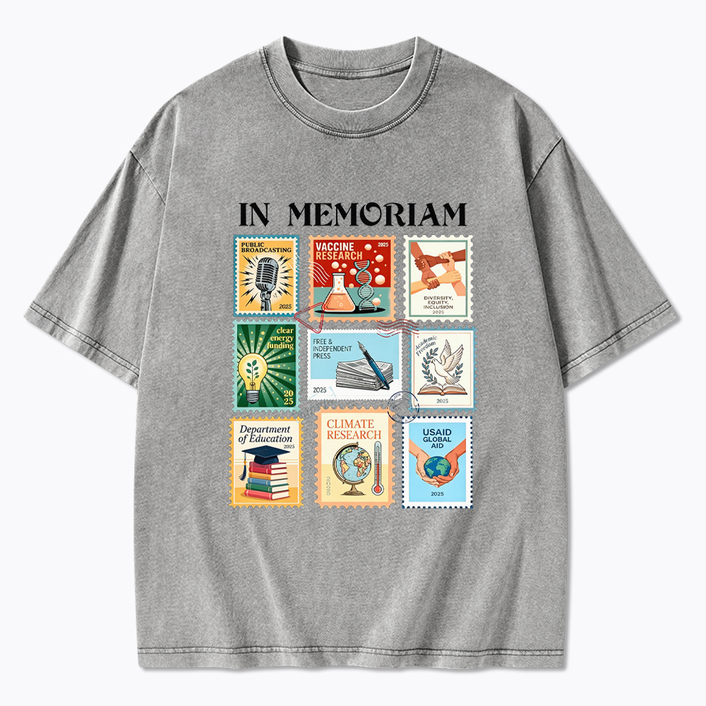 In Memoriam Stamps Washed T-Shirt