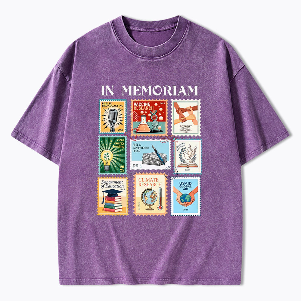 In Memoriam Stamps Washed T-Shirt
