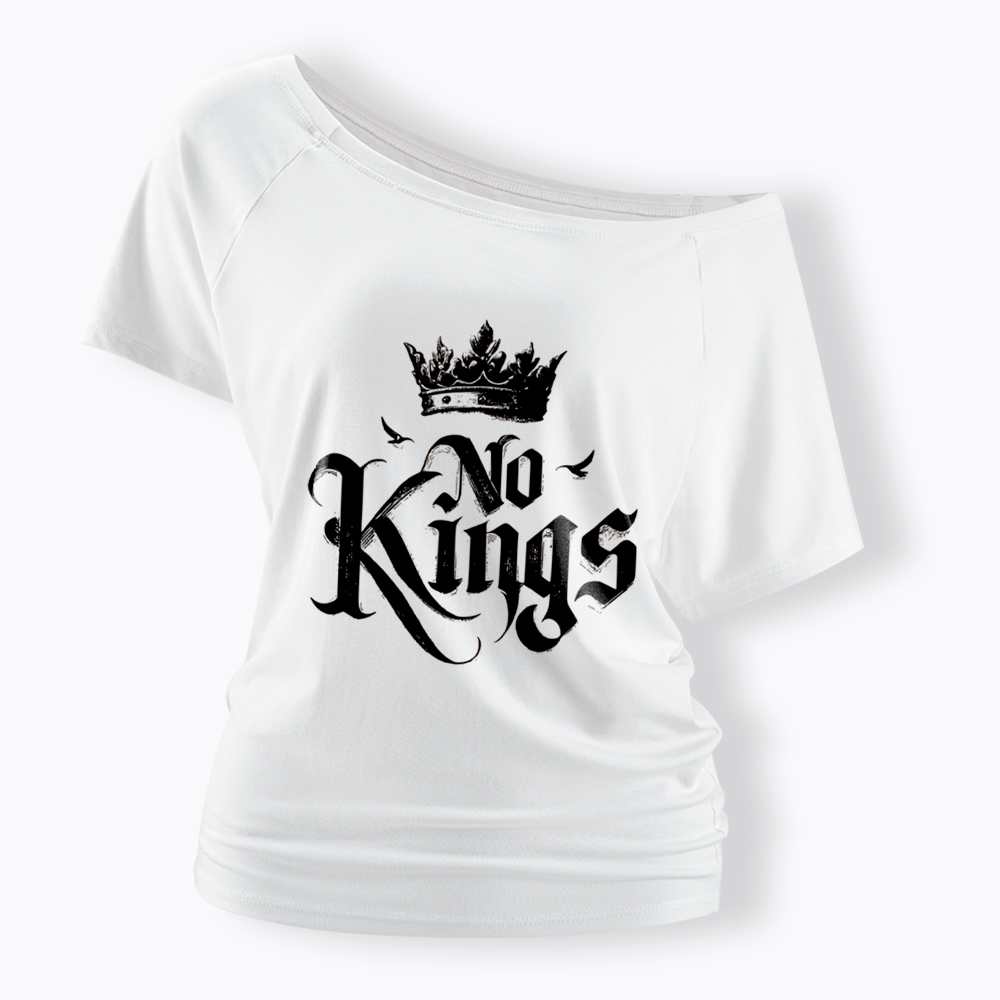 No Kings Off Shoulder T-Shirt