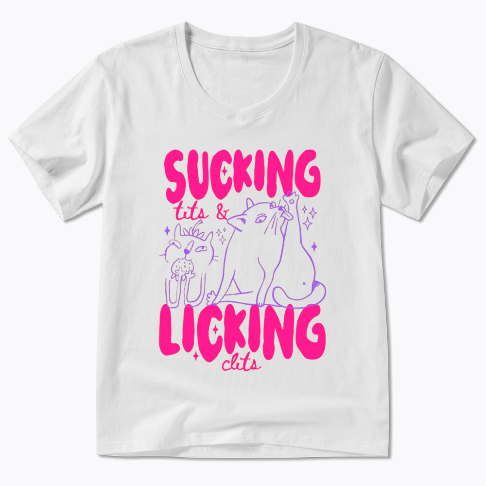 LGBT Lesbian Cat Lover V-Neck Classic T-Shirt