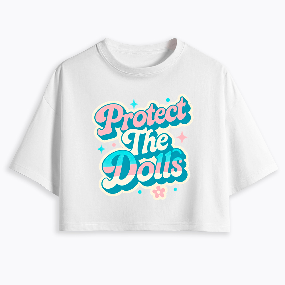 Protect The Dolls Transgender Pride Human Rights Cropped T-Shirt