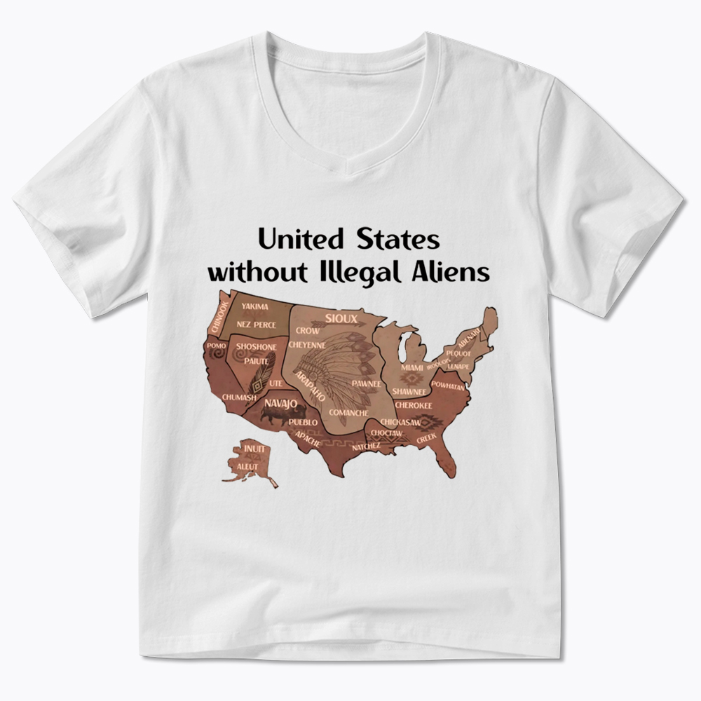 United States Without Illegal Aliens V-Neck Classic T-Shirt