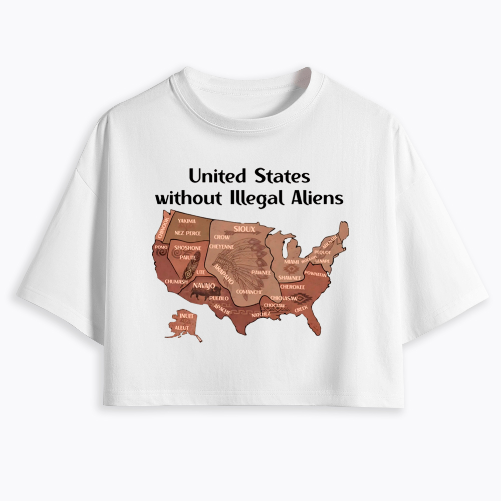 United States Without Illegal Aliens Cropped T-Shirt