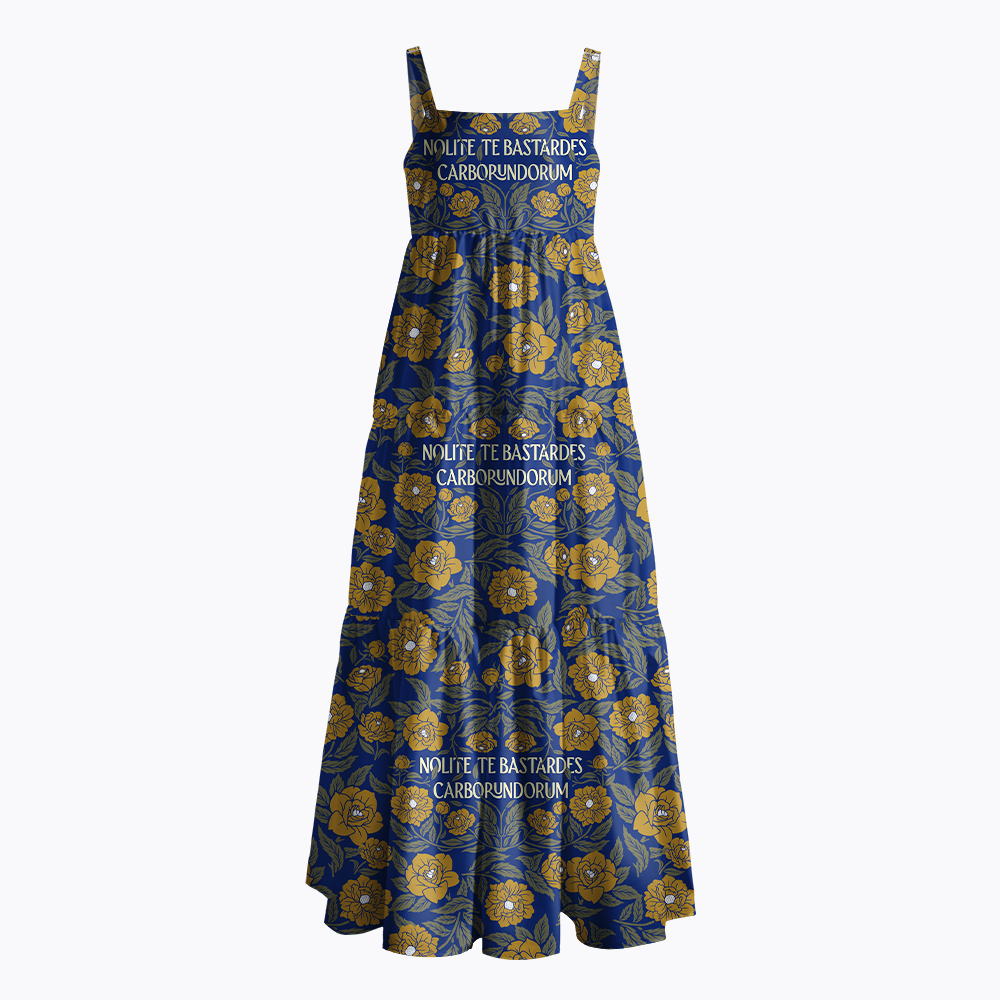 Stay Strong Floral Vintage Maxi Dress