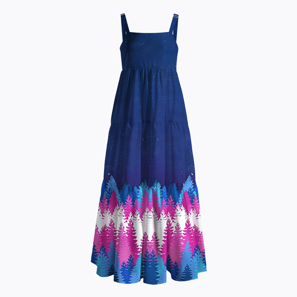 LGBTQ Night Forest Pastel Maxi Dress