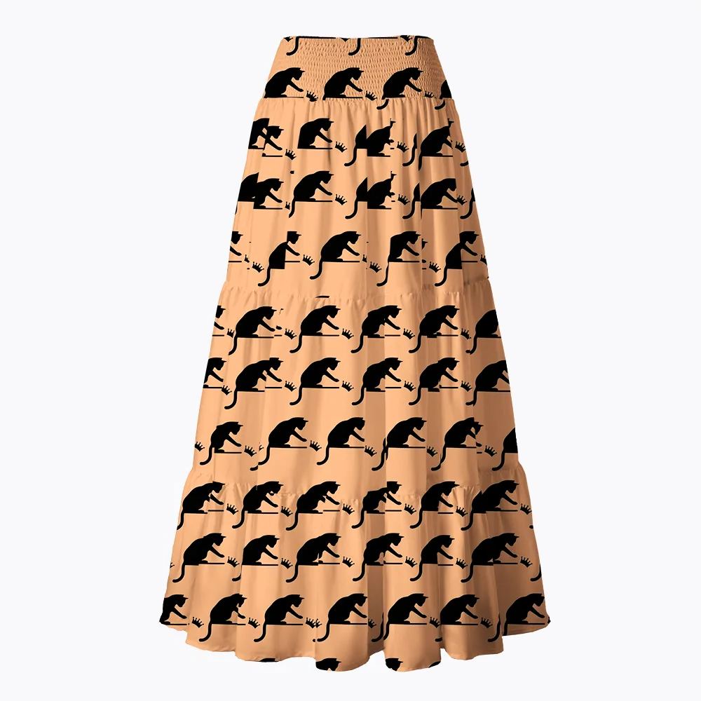 No Kings Cat Funny Maxi Skirt