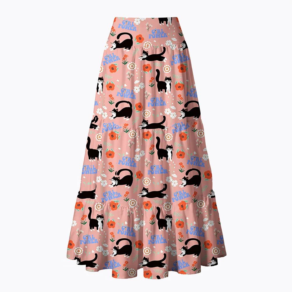 Girl Power Black Cat Black Cat Maxi Skirt