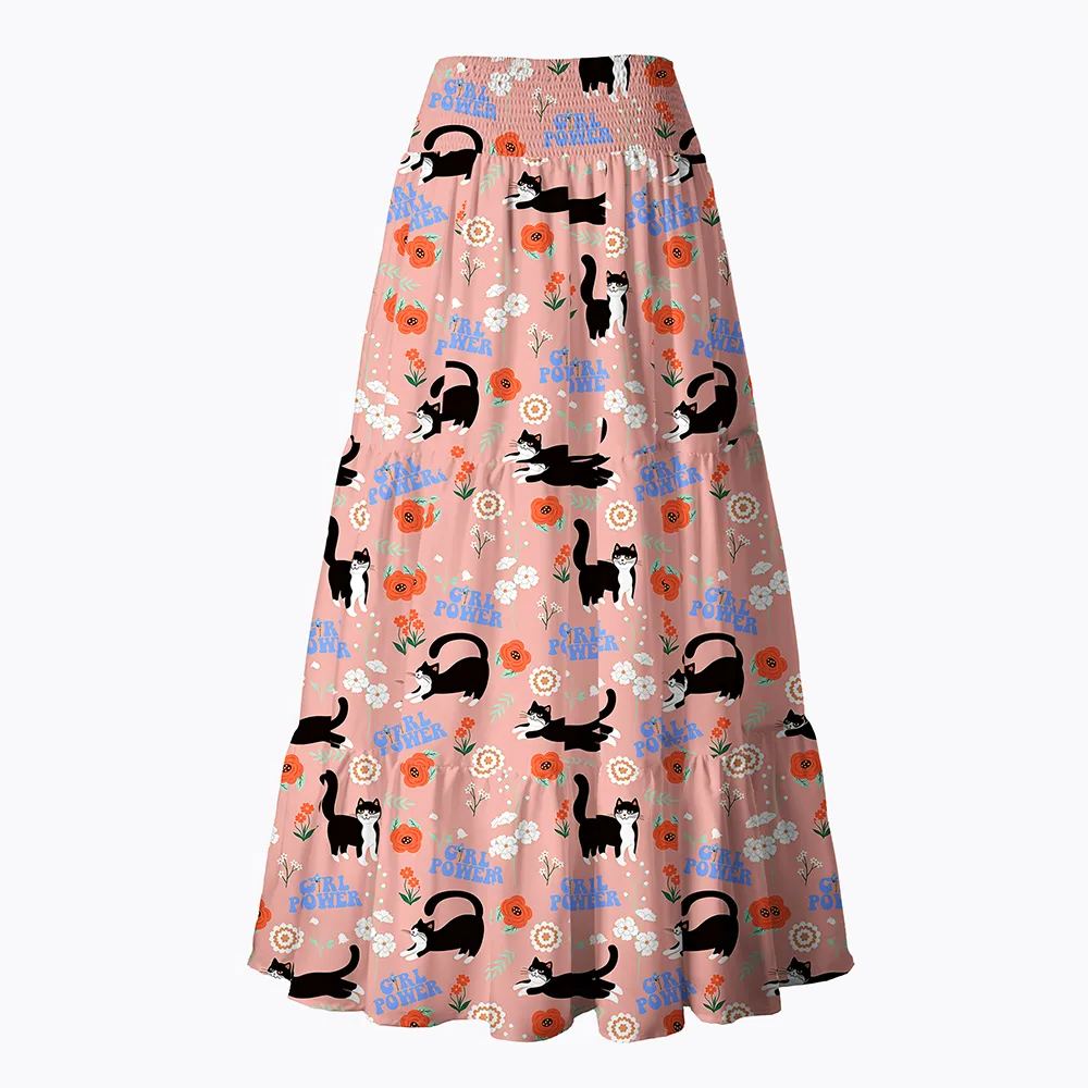 Girl Power Black Cat Black Cat Maxi Skirt
