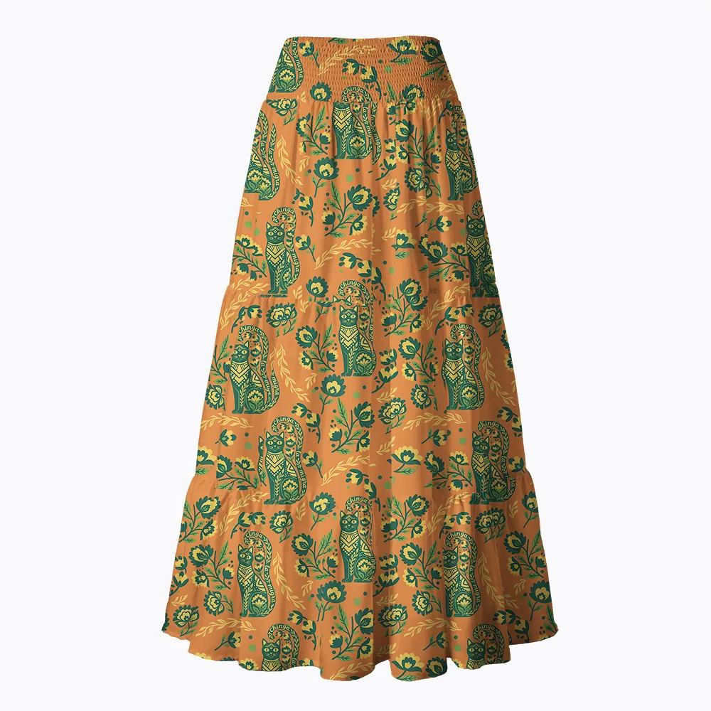 Subtle Chinga La Migra Cat Maxi Skirt