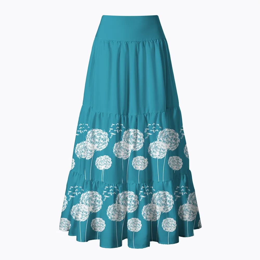 Subtle Floral Protest Maxi Skirt