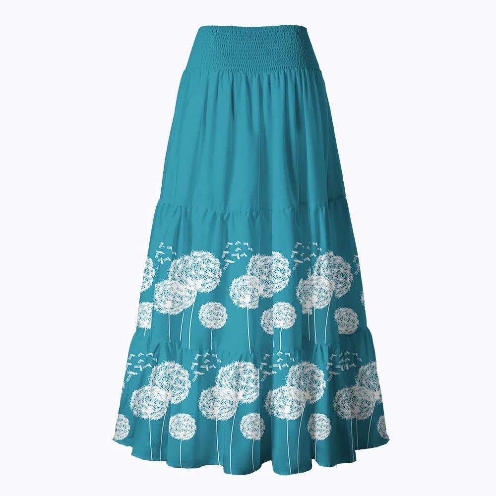 Subtle Floral Protest Maxi Skirt