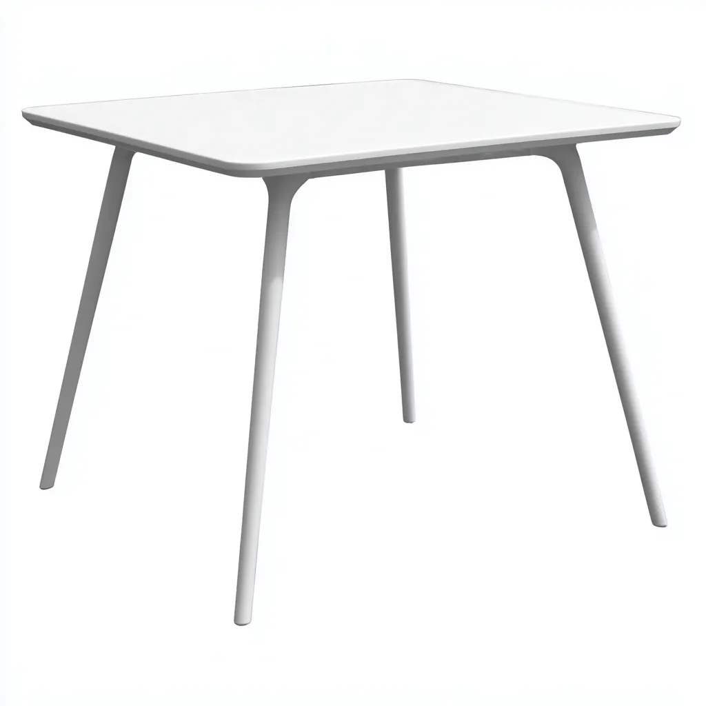 Table de jardin plastique 75×75×73 cm – blanc – adapté à l’extérieur – style moderne-Dengetmart
