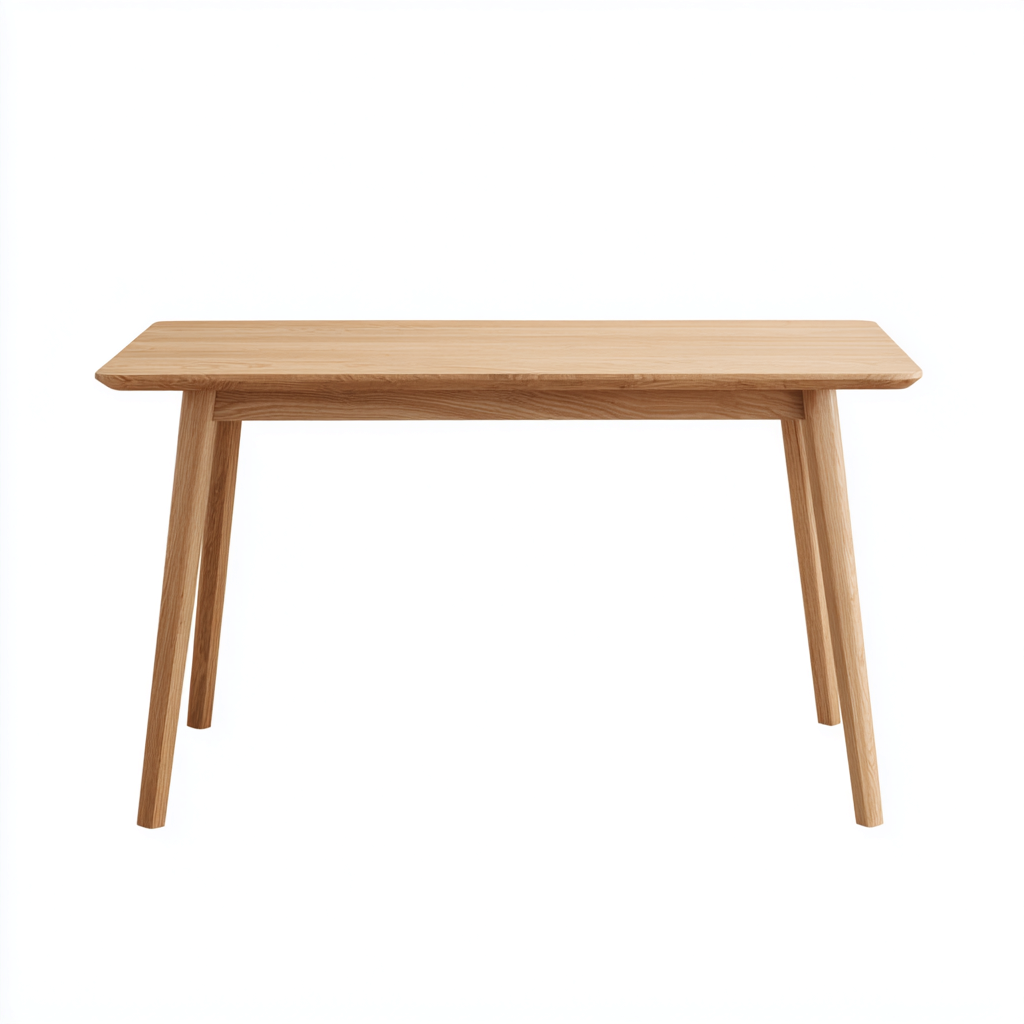 Table à manger bois massif 140×75×75 cm – bois naturel – adaptée à la salle à manger – style scandinave-Dengetmart